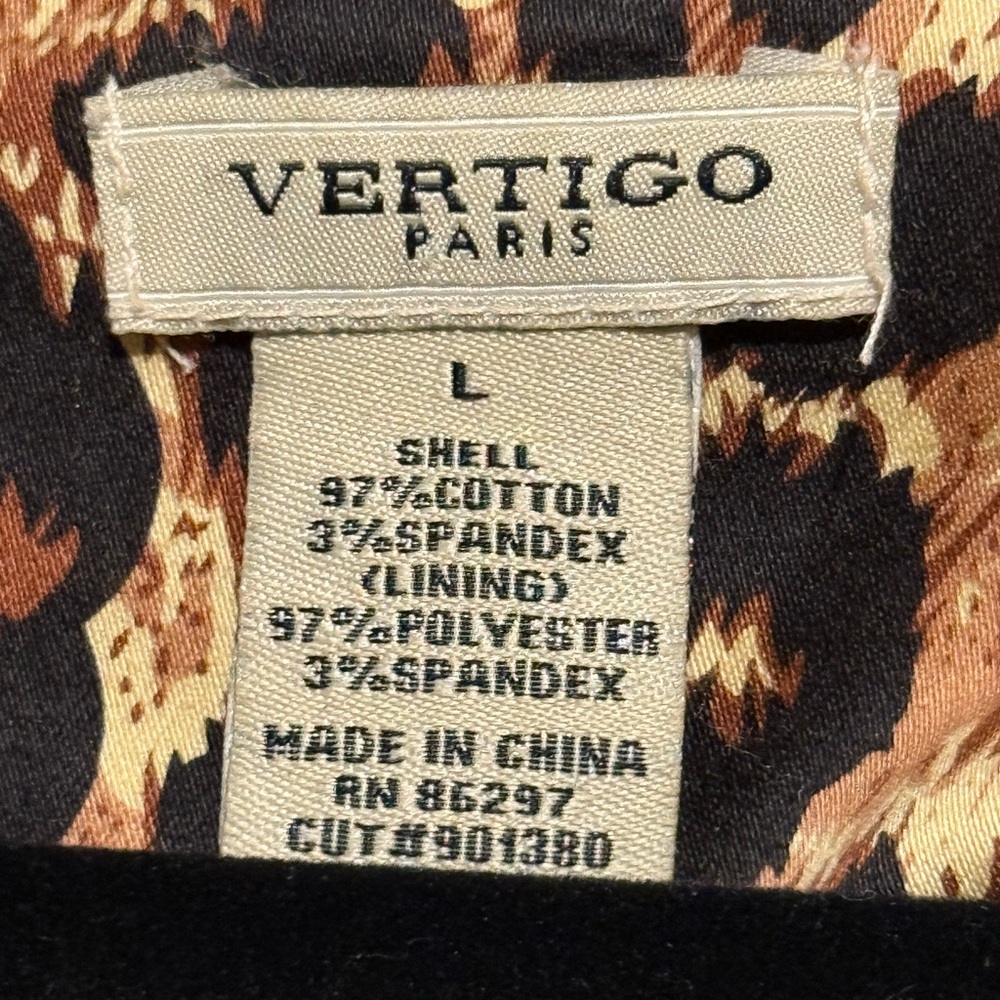 Vertigo Paris Leopard Print Double Breasted Coat Size Large - Picture 7 of 7